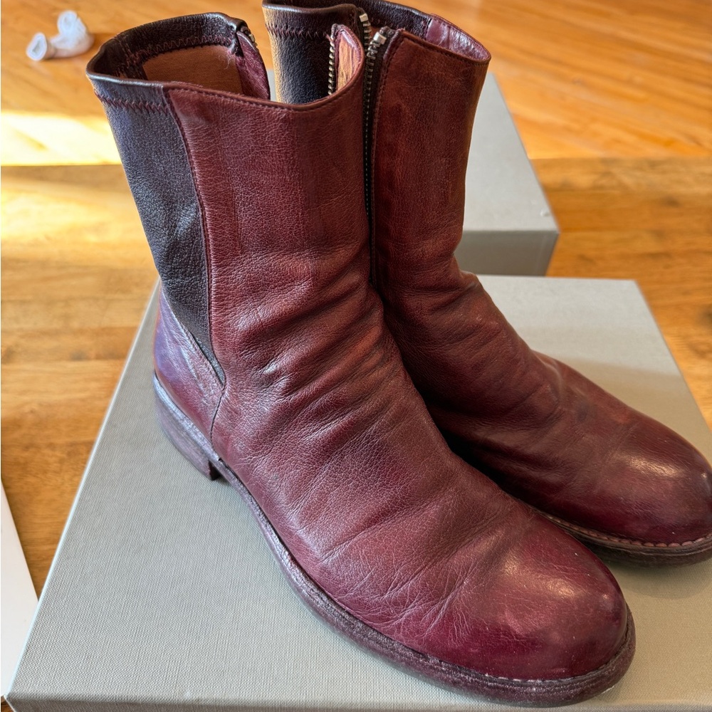 Officene Creative Legrand Women’s Burgundy Leather Boots